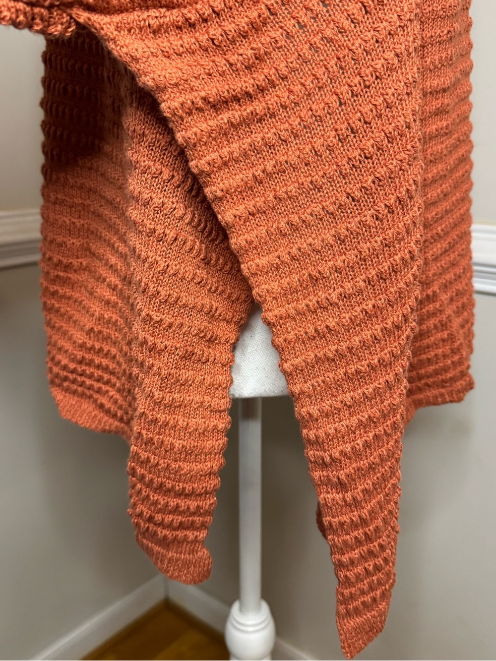 Anthropologie Rust Color Dolman Poncho Sweater Size M/L - Picture 3 of 6